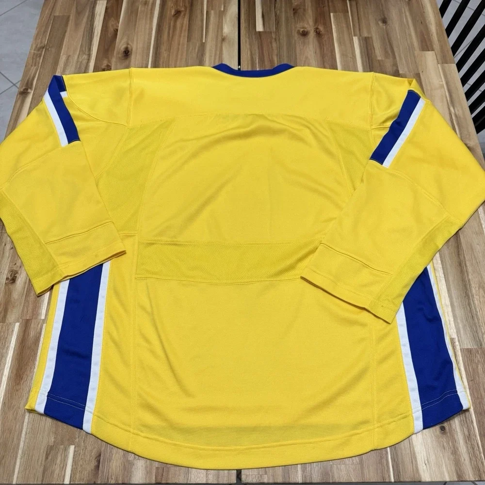 Sweeden Hockey Jersey Mens XL Nike Yellow National Team‎ Svenska Blank Y2K